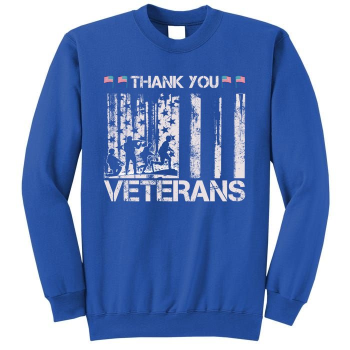 Thank You Veterans Memorial Day American Flag Great Gift Sweatshirt