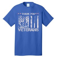 Thank You Veterans Memorial Day American Flag Great Gift Tall T-Shirt