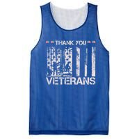 Thank You Veterans Memorial Day American Flag Great Gift Mesh Reversible Basketball Jersey Tank