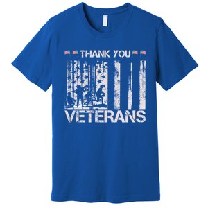 Thank You Veterans Memorial Day American Flag Great Gift Premium T-Shirt