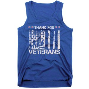 Thank You Veterans Memorial Day American Flag Great Gift Tank Top