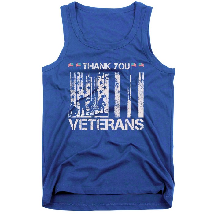 Thank You Veterans Memorial Day American Flag Great Gift Tank Top