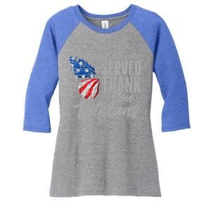 Thank You Veterans Day Honoring All Who Served Butterfly Women's Tri-Blend 3/4-Sleeve Raglan Shirt