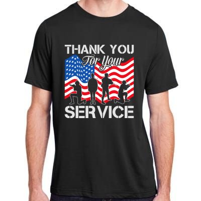 Thank You Veterans For Your Service Veterans Day Adult ChromaSoft Performance T-Shirt