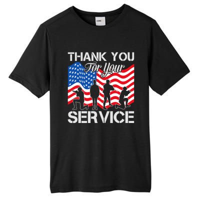 Thank You Veterans For Your Service Veterans Day Tall Fusion ChromaSoft Performance T-Shirt