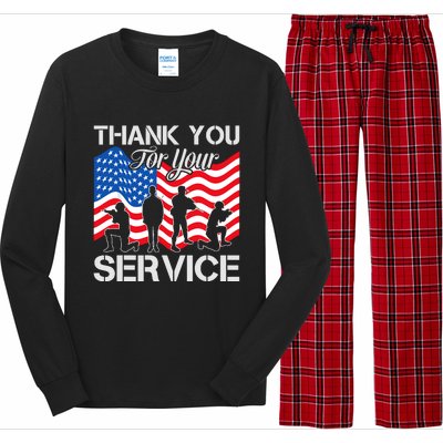 Thank You Veterans For Your Service Veterans Day Long Sleeve Pajama Set