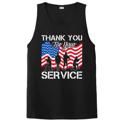 Thank You Veterans For Your Service Veterans Day PosiCharge Competitor Tank