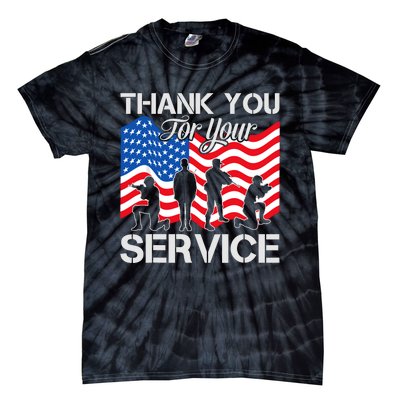 Thank You Veterans For Your Service Veterans Day Tie-Dye T-Shirt