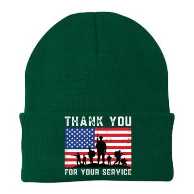 Thank You Veterans For Your Service Veterans Day Knit Cap Winter Beanie