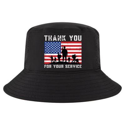 Thank You Veterans For Your Service Veterans Day Cool Comfort Performance Bucket Hat