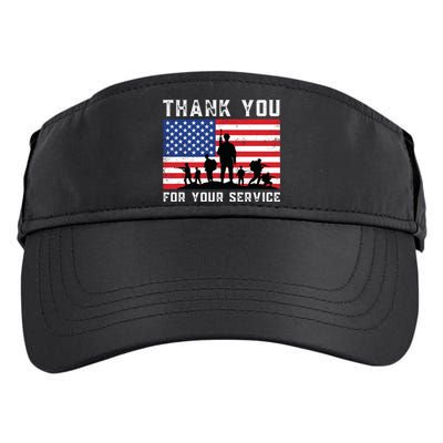 Thank You Veterans For Your Service Veterans Day Adult Drive Performance Visor