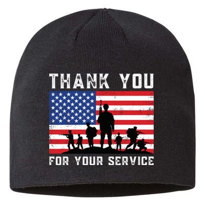 Thank You Veterans For Your Service Veterans Day Sustainable Beanie