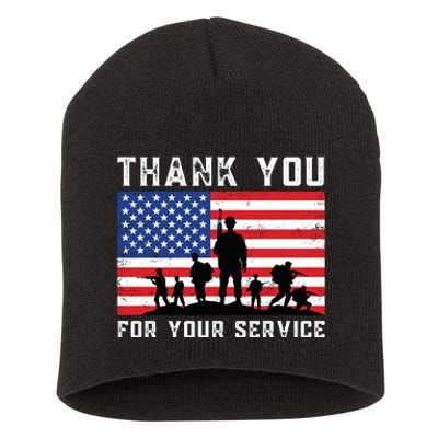 Thank You Veterans For Your Service Veterans Day Short Acrylic Beanie