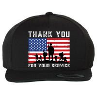 Thank You Veterans For Your Service Veterans Day Wool Snapback Cap