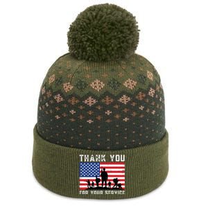 Thank You Veterans For Your Service Veterans Day The Baniff Cuffed Pom Beanie