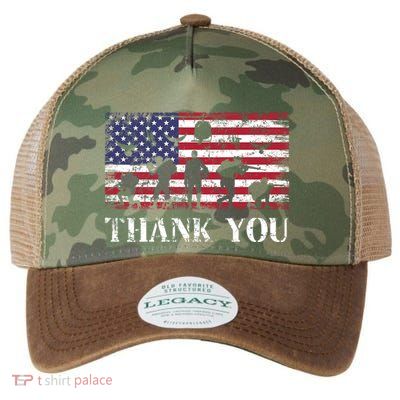 Thank You! Veterans Day And Memorial Day Partiotic Military Gift Legacy Tie Dye Trucker Hat