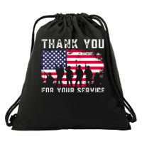 Thank You Veterans For Your Service Veterans Day Drawstring Bag