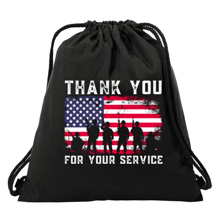 Thank You Veterans For Your Service Veterans Day Drawstring Bag