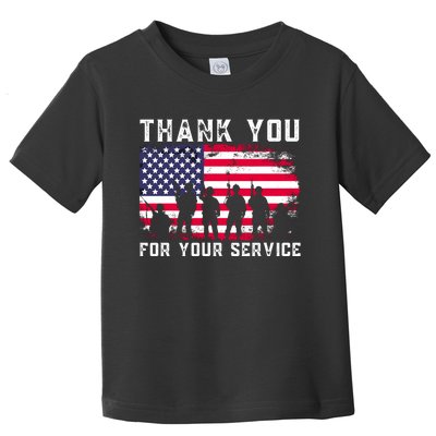 Thank You Veterans For Your Service Veterans Day Toddler T-Shirt