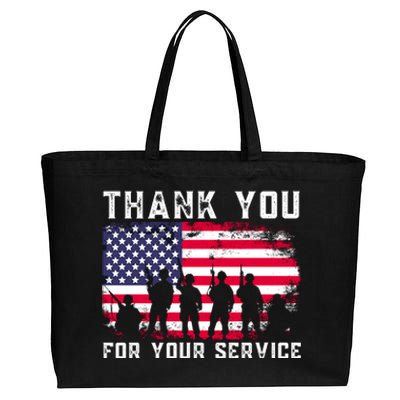 Thank You Veterans For Your Service Veterans Day Cotton Canvas Jumbo Tote