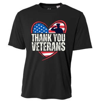 Thank You Veterans Day Memorial Day Partiotic Military Usa Cooling Performance Crew T-Shirt