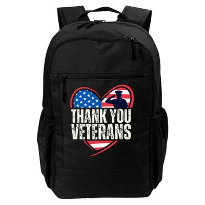 Thank You Veterans Day Memorial Day Partiotic Military Usa Daily Commute Backpack