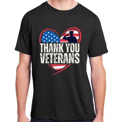 Thank You Veterans Day Memorial Day Partiotic Military Usa Adult ChromaSoft Performance T-Shirt