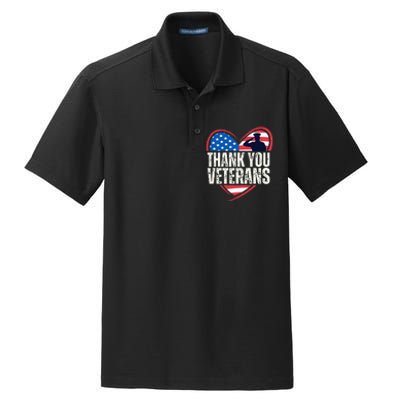 Thank You Veterans Day Memorial Day Partiotic Military Usa Dry Zone Grid Polo