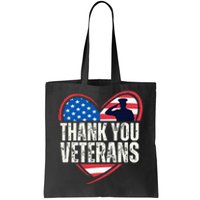 Thank You Veterans Day Memorial Day Partiotic Military Usa Tote Bag