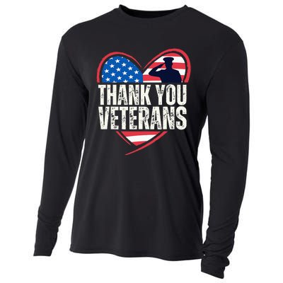 Thank You Veterans Day Memorial Day Partiotic Military Usa Cooling Performance Long Sleeve Crew