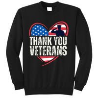 Thank You Veterans Day Memorial Day Partiotic Military Usa Tall Sweatshirt