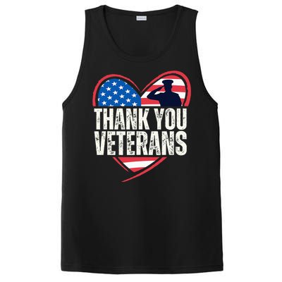 Thank You Veterans Day Memorial Day Partiotic Military Usa PosiCharge Competitor Tank