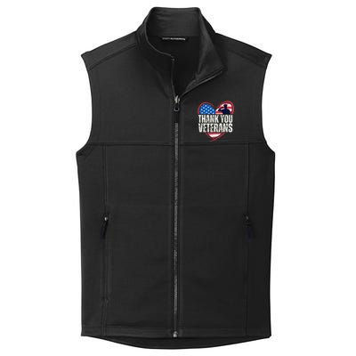 Thank You Veterans Day Memorial Day Partiotic Military Usa Collective Smooth Fleece Vest