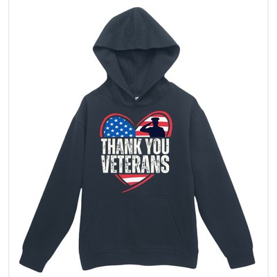 Thank You Veterans Day Memorial Day Partiotic Military Usa Urban Pullover Hoodie