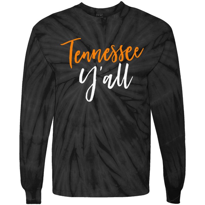 Tennessee YAll Vintage Fall Southern Cute Sports Gift Tie-Dye Long Sleeve Shirt