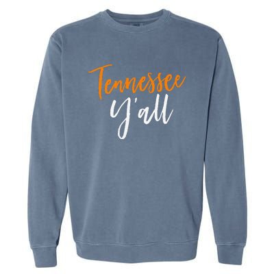 Tennessee YAll Vintage Fall Southern Cute Sports Gift Garment-Dyed Sweatshirt