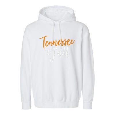 Tennessee YAll Vintage Fall Southern Cute Sports Gift Garment-Dyed Fleece Hoodie