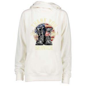 Thank You Veterans For Your Service Veterans Day Womens Funnel Neck Pullover Hood