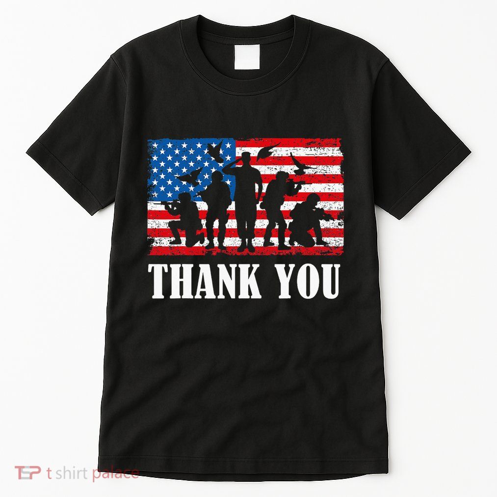 Thank You! Veterans Day & Memorial Day Partiotic Military Tall T-Shirt