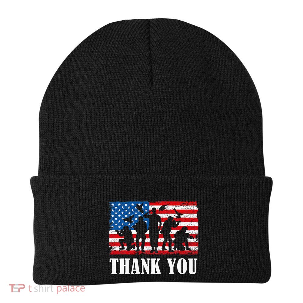 Thank You! Veterans Day & Memorial Day Partiotic Military Beanie