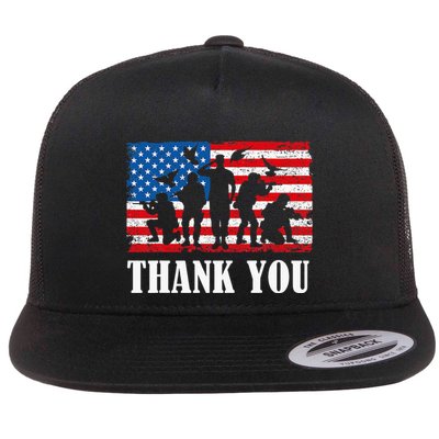 Thank You! Veterans Day & Memorial Day Partiotic Military Flatbill Hat