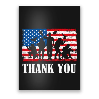 Thank You! Veterans Day & Memorial Day Partiotic Military Poster