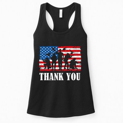 Thank You! Veterans Day & Memorial Day Partiotic Military Womens Tank Top