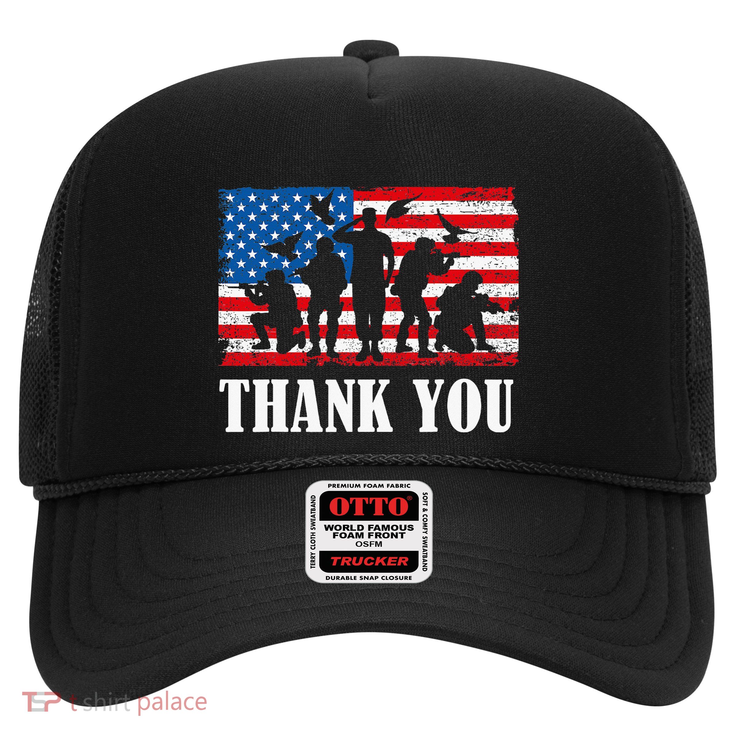 Thank You! Veterans Day & Memorial Day Partiotic Military Trucker Hat