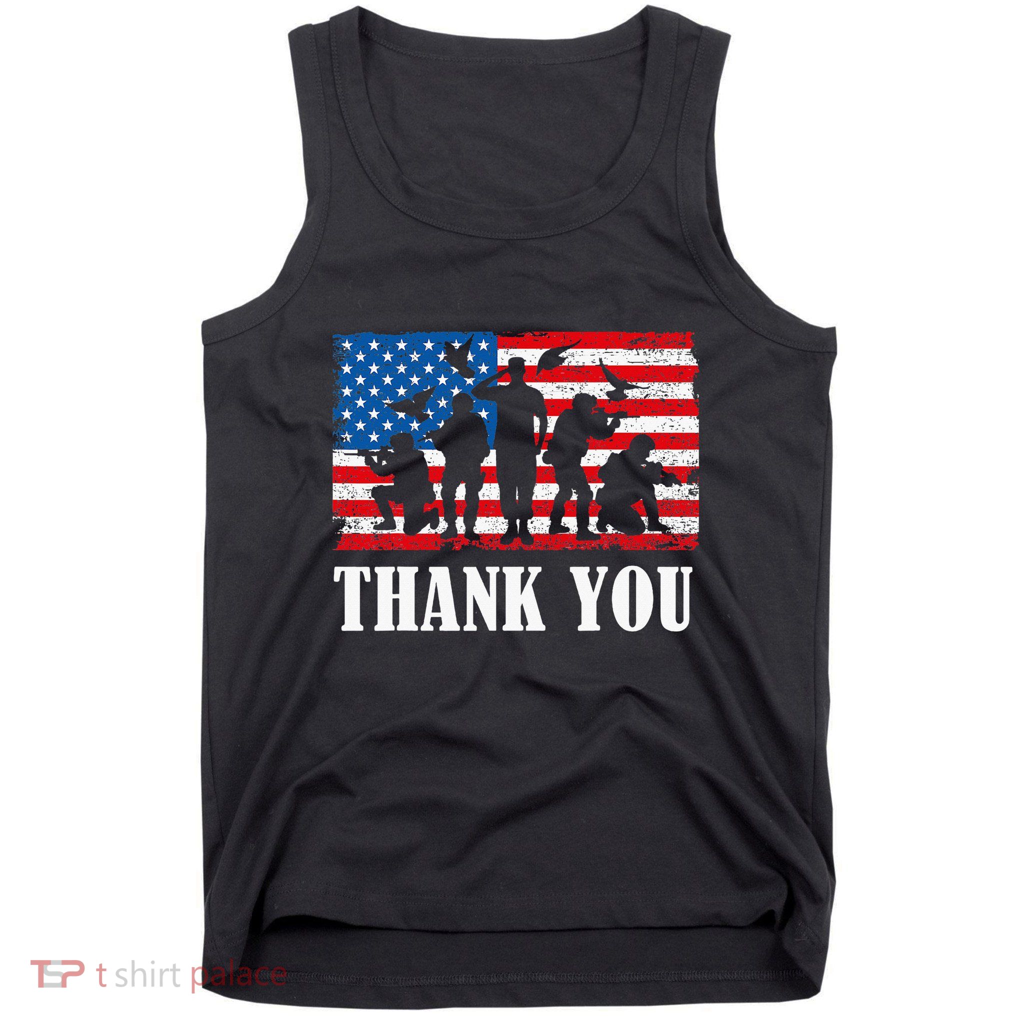 Thank You! Veterans Day & Memorial Day Partiotic Military Tank Top