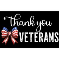 Thank You Veterans Patriotic Coquette Bow Veterans Day 2024 Bumper Sticker