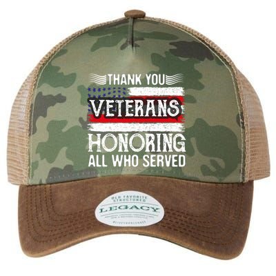 Thank You Veterans Day Honoring All Who Served Us Flag Legacy Tie Dye Trucker Hat