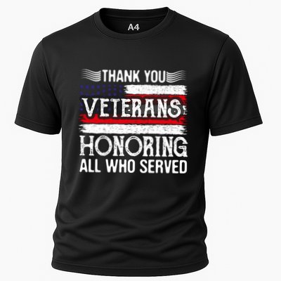 Thank You Veterans Day Honoring All Who Served Us Flag Performance Shirt