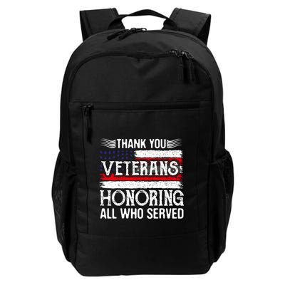 Thank You Veterans Day Honoring All Who Served Us Flag Backpack