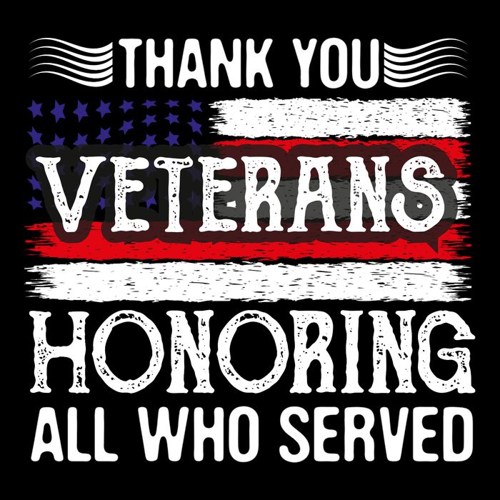 Thank You Veterans Day Honoring All Who Served Us Flag 7-Panel Snapback Hat